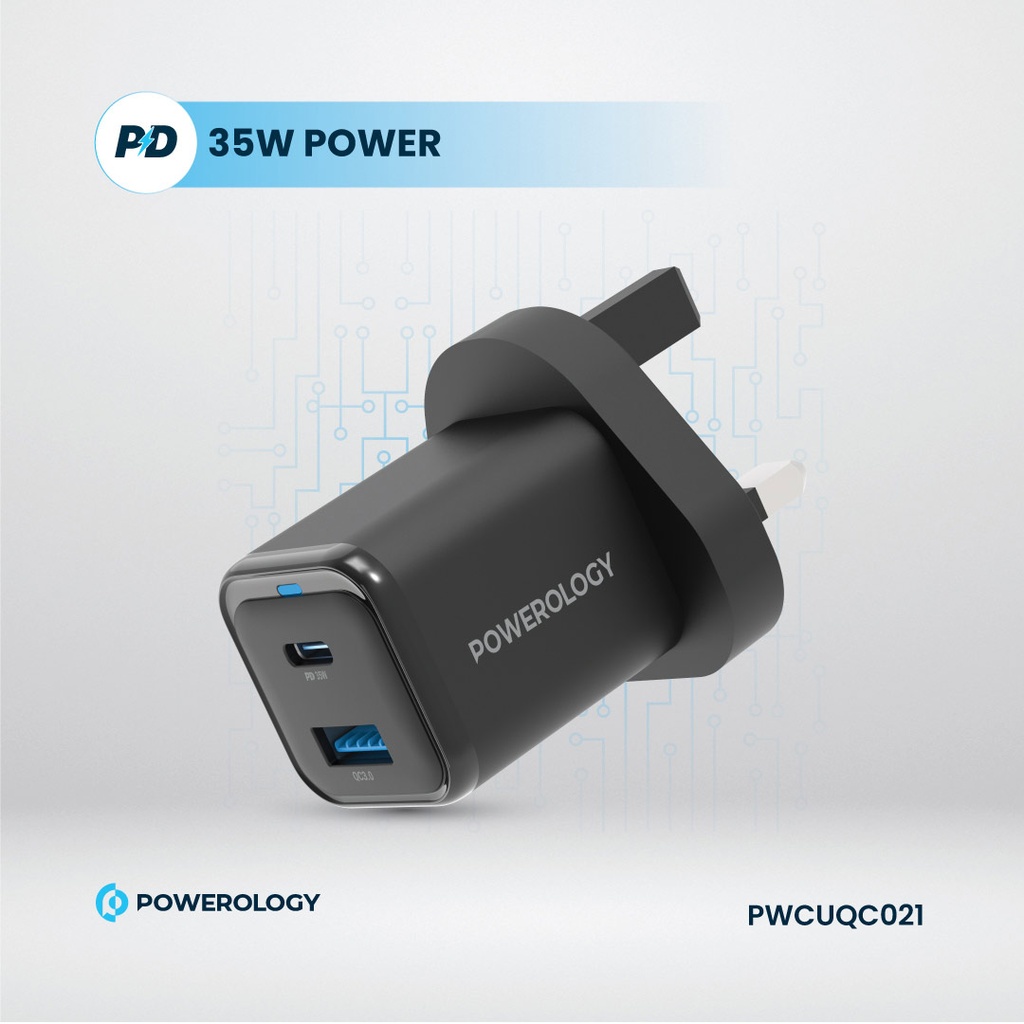 35W GaN Charger UK with USB-C Cable - 4