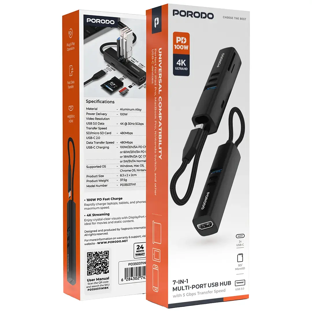 7-in-1 Multiport USB Hub PD100W - 2
