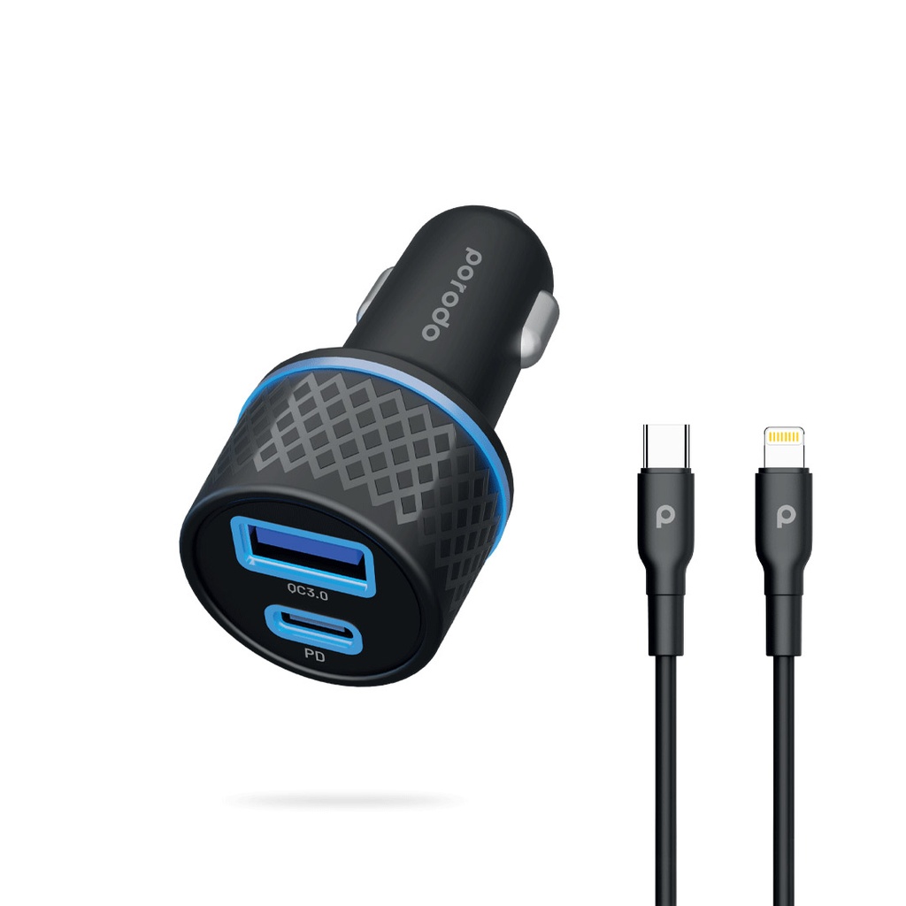 Blue 15W Car Charger C-L - 1