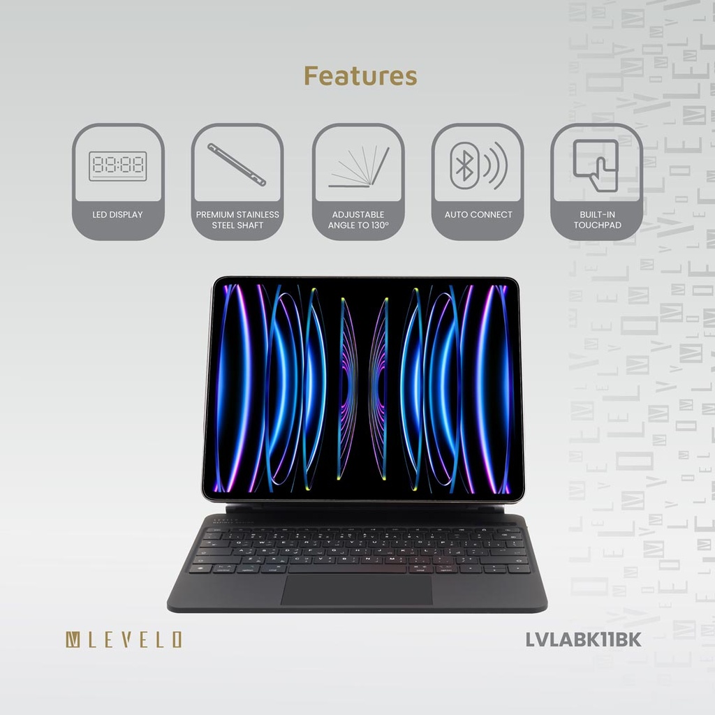 AeroBoard Pro Saffiano Leather Wireless Keyboard iPad Pro 11 - 3