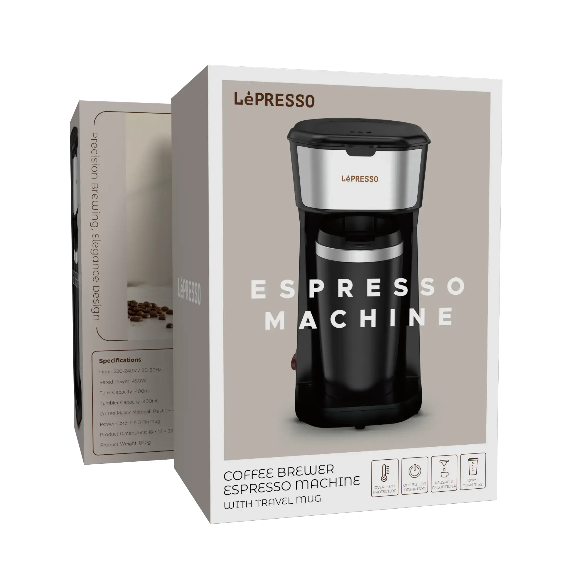LePresso Coffee Maker Travelling Mug - 3