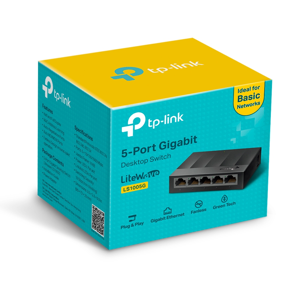 TP-Link LS1005G Desktop Switch - 3