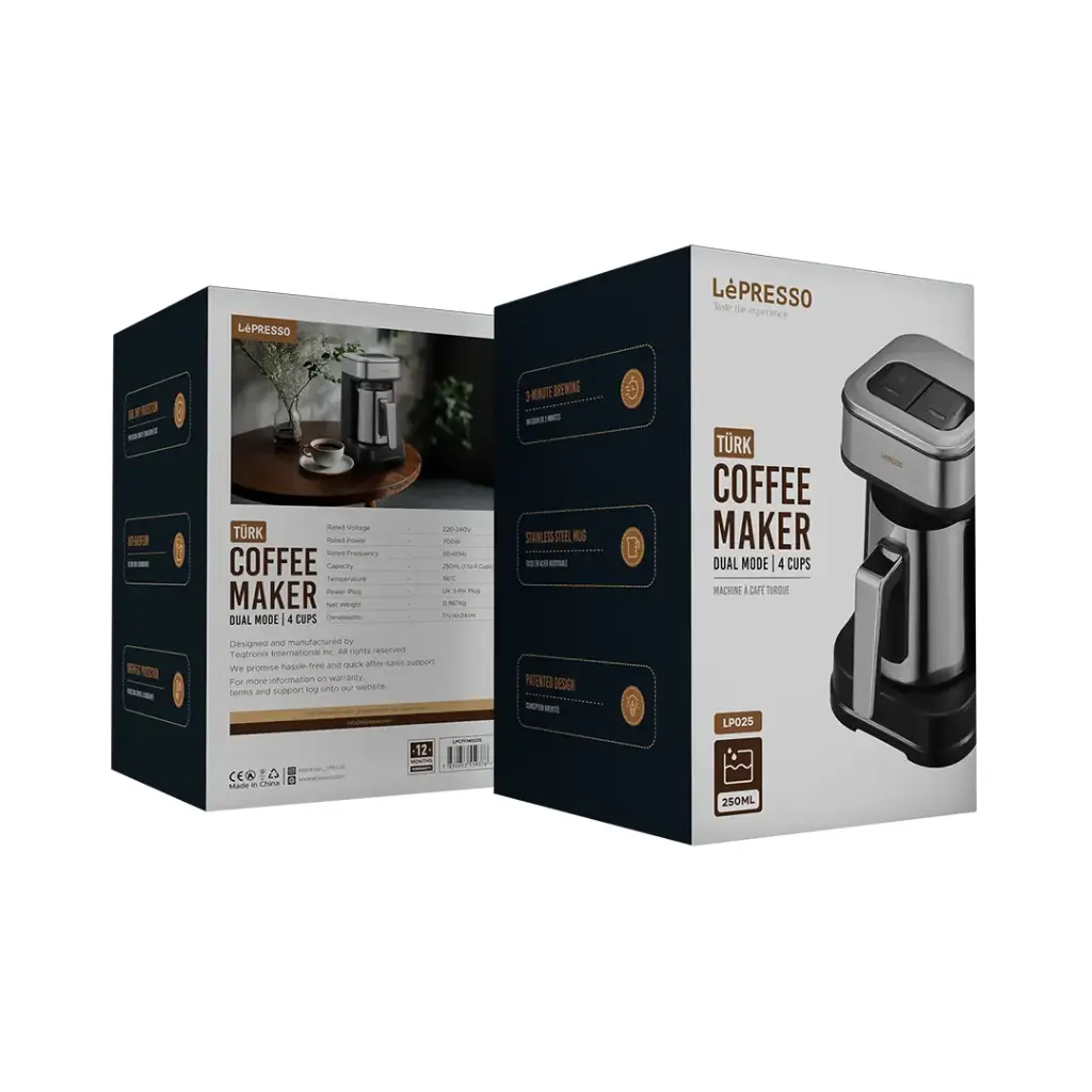 Lepresso Dual Mode Turkish Coffee Maker 250ml - Black