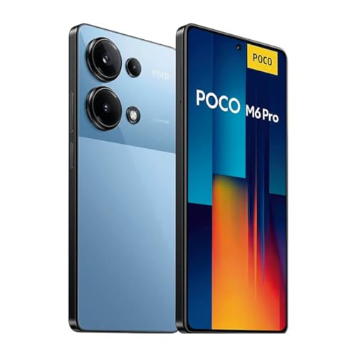 Xiaomi Poco M6 Pro 4G LTE GSM (256GB + 8GB) 64MP Triple Camera 6.67  Octa Core (Tmobile Mint Tello Global) Unlocked (Blue Global ROM)
