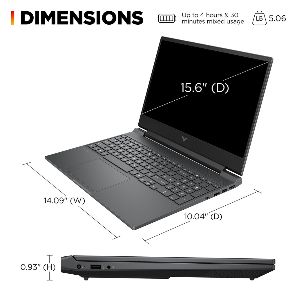 HP - Victus 15.6" 144Hz Full HD Gaming Laptop - Intel Core i5 - 8GB Memory- NVIDIA GeForce  RTX 3050 - 512GB SSD - Mica Silver Win 11 home