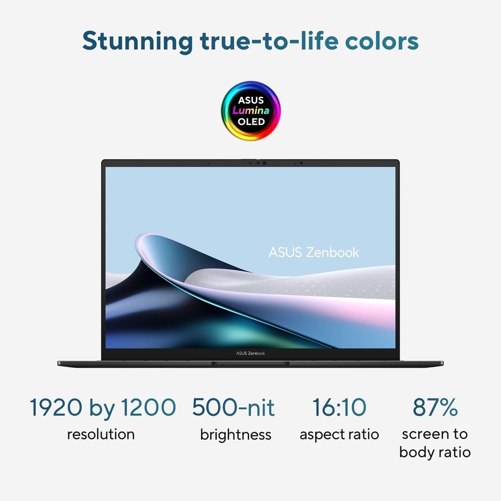 ASUS ZENBOOK UX3405C Intel Core Ultra 7 Processor 255H 16GB LPDDR5X On Board 512GB M.2 NVMe PCIe 14" OLED (2880 x 1800) Intel Arc Graphics Touch Screen Windows 11 Home Jasper Gray