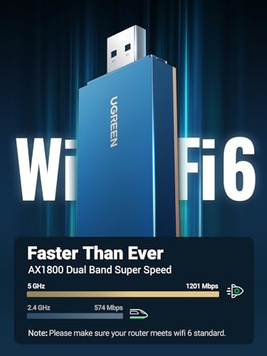 UGREEN 90340 AX1800 Dual-Band Wireless Adapter Wi-Fi 6