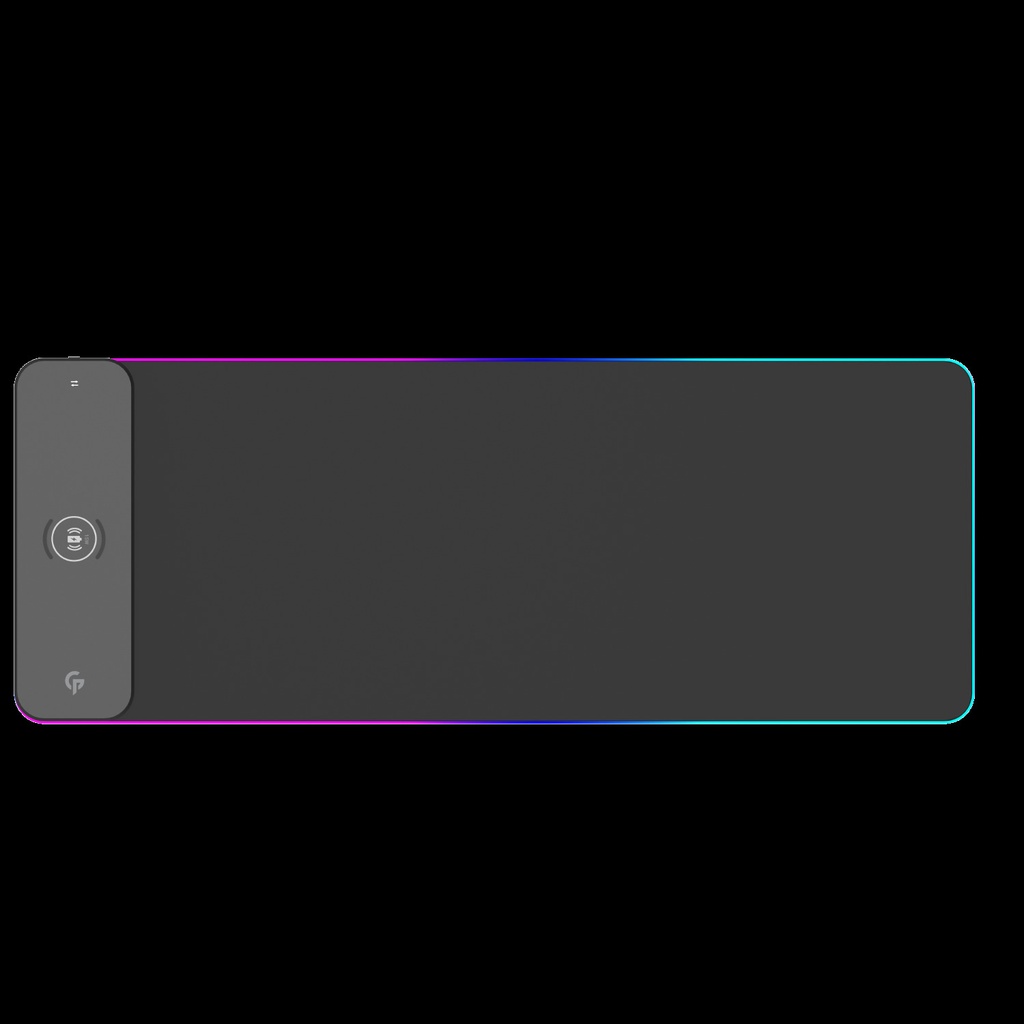 Porodo Gaming RGB Mouse Pad with 15W Wireless Charger - Black - Angle