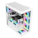 SAMA NEVIEW SV01 ATX Mid-Tower Gaming PC Case - White - Detail