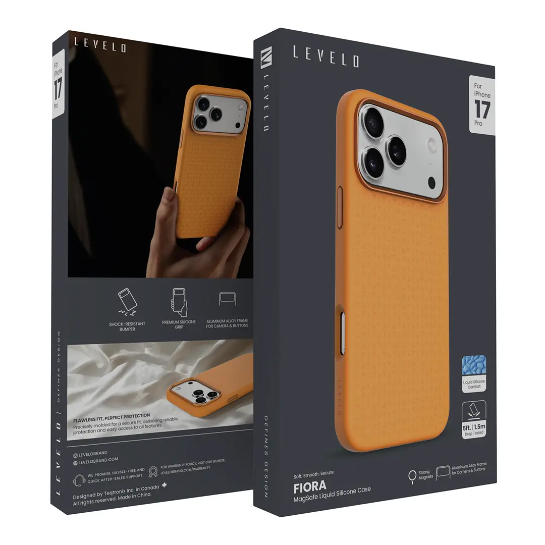 Levelo Fiora MagSafe Liquid Silicone Orange - 2