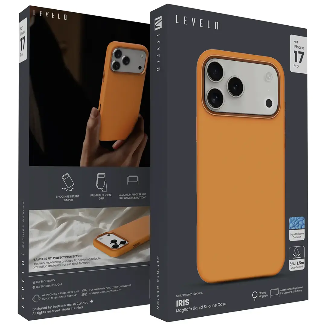 Levelo Iris MagSafe Liquid Silicone Orange - 3