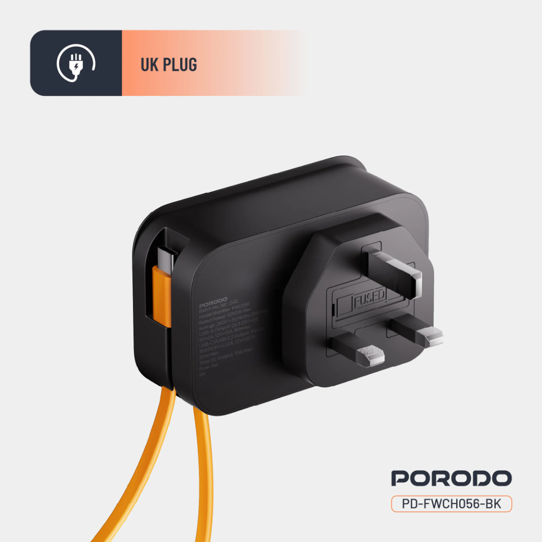 Porodo Universal Wall Socket - 5