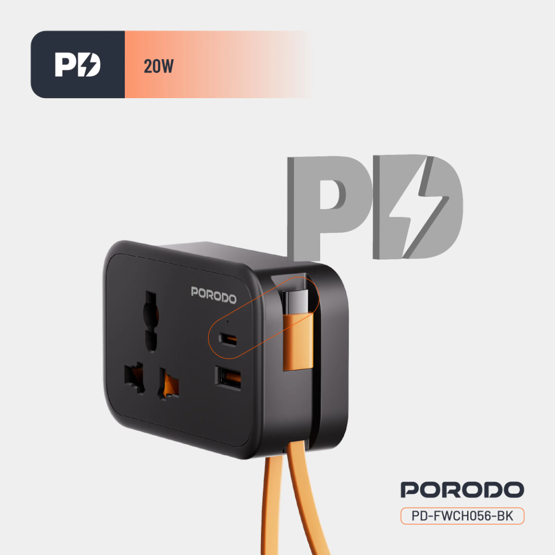 Porodo Universal Wall Socket - 6