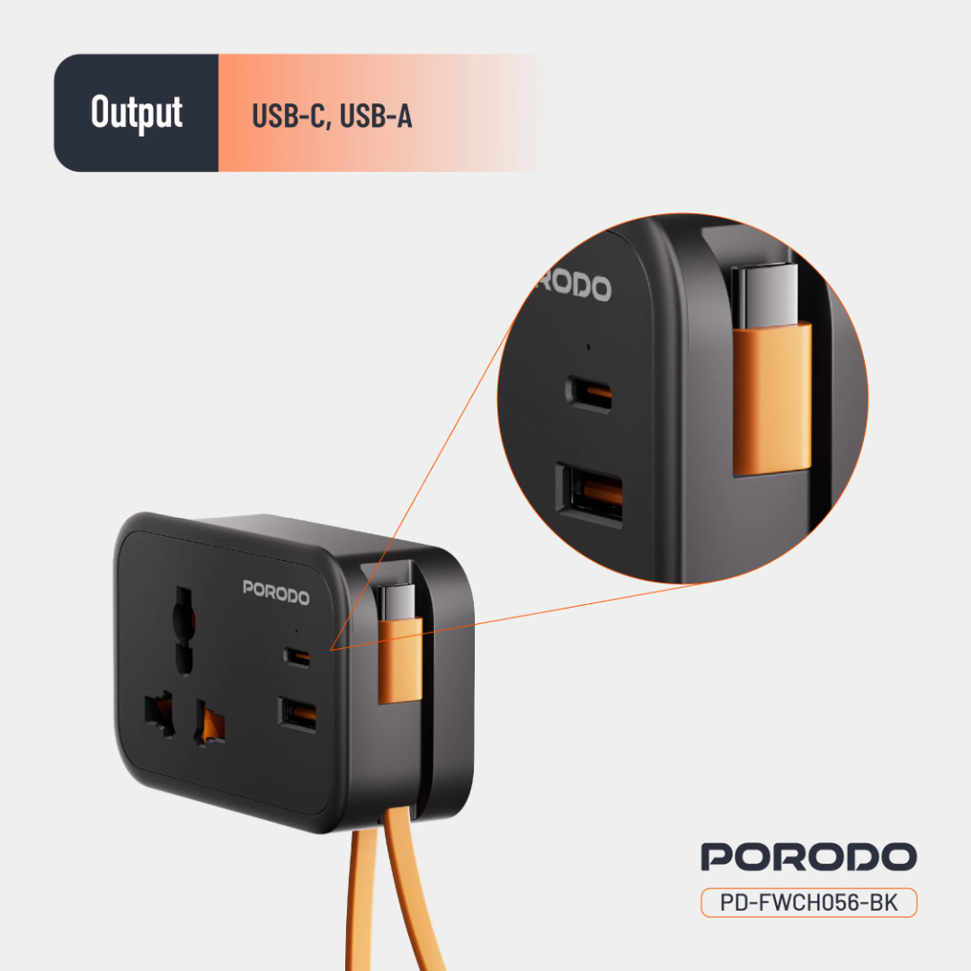 Porodo Universal Wall Socket - 7
