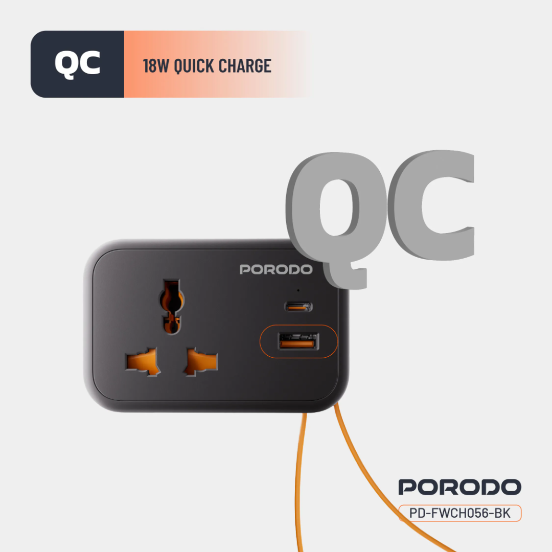Porodo Universal Wall Socket - 9