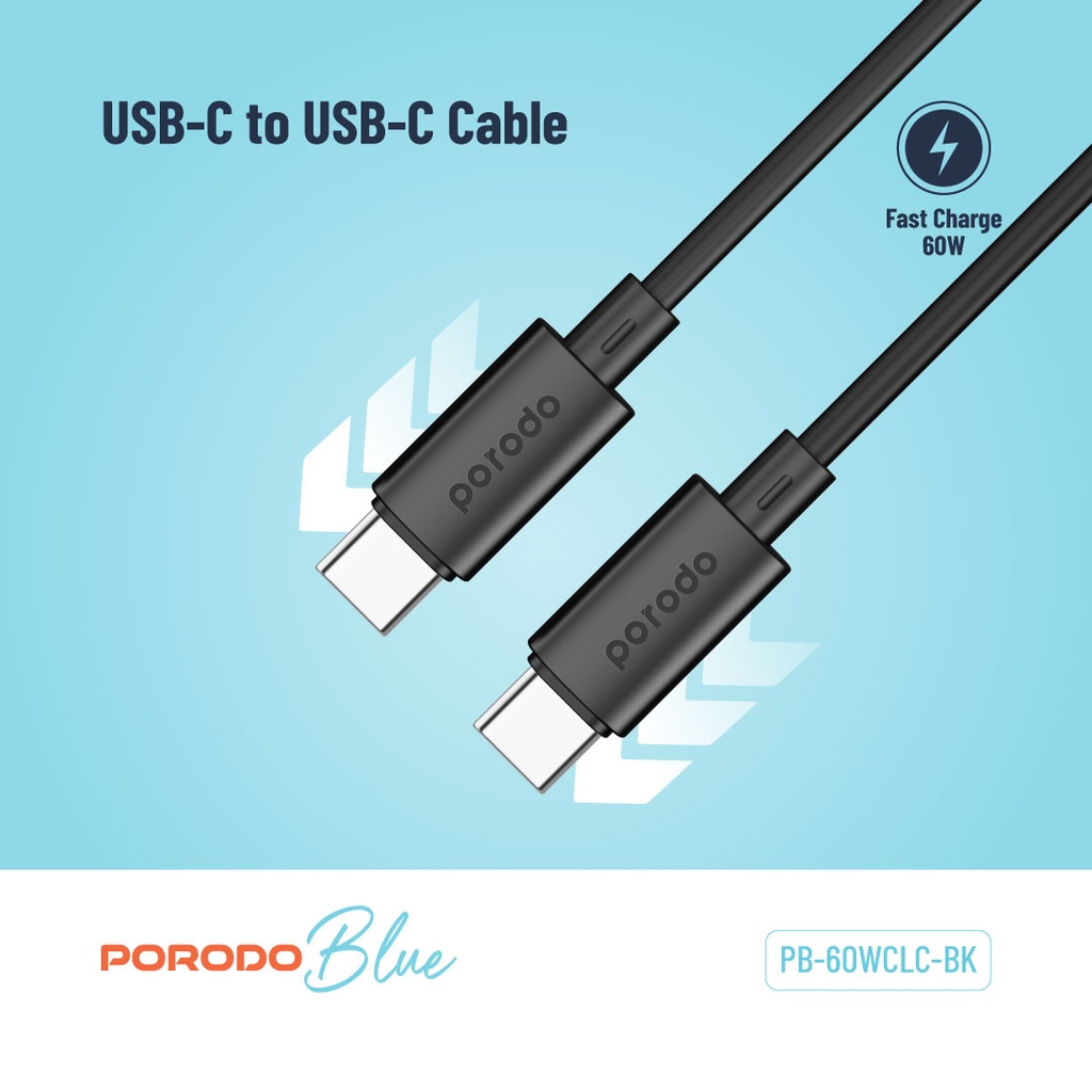 Porodo Blue 60W PD Type-C Cable - 5