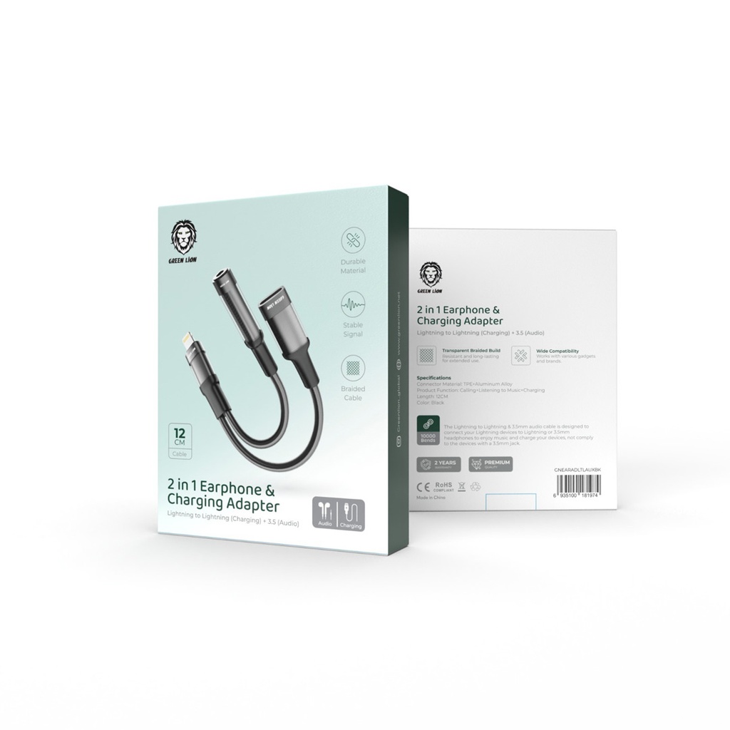 Green Lion Earphone Charging Adapter - 1