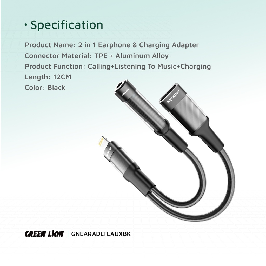 Green Lion Earphone Charging Adapter - 2