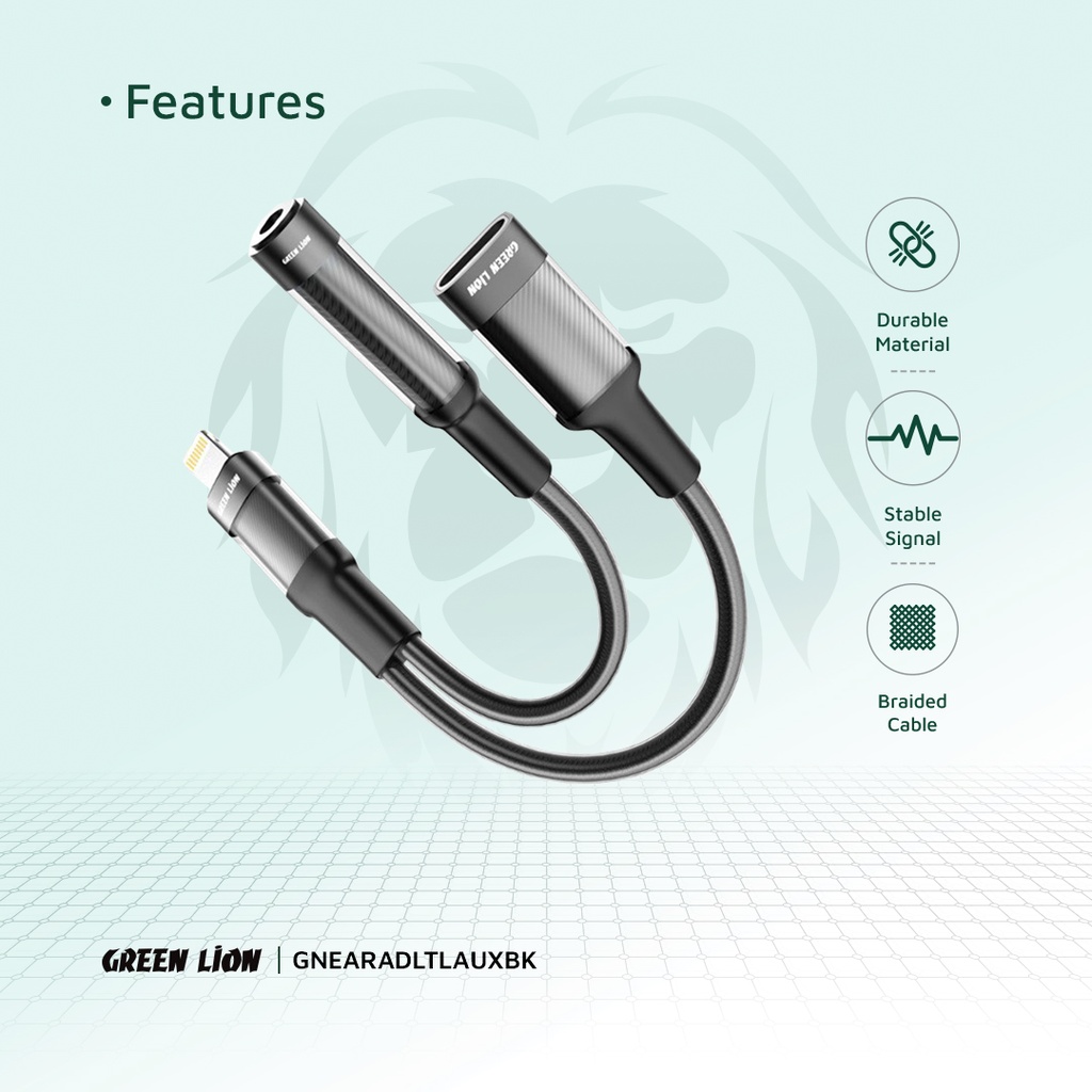 Green Lion Earphone Charging Adapter - 5