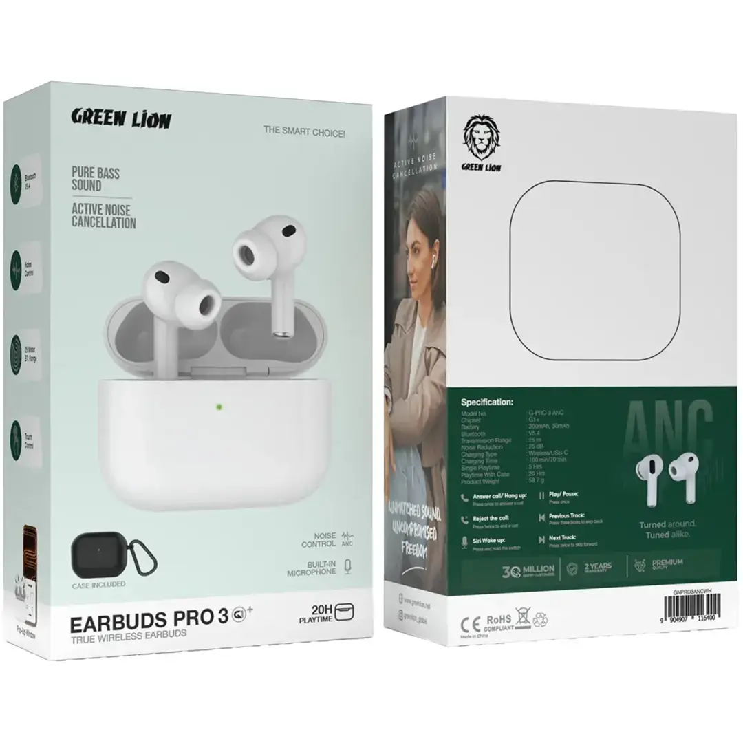 Green Lion Earbuds Pro 3 ANC White - 2