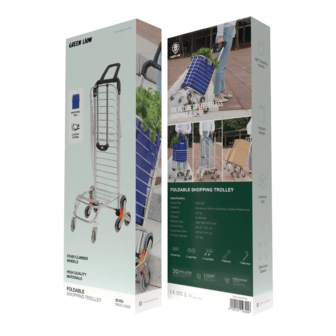 Green Lion Foldable Shopping Trolley - 2