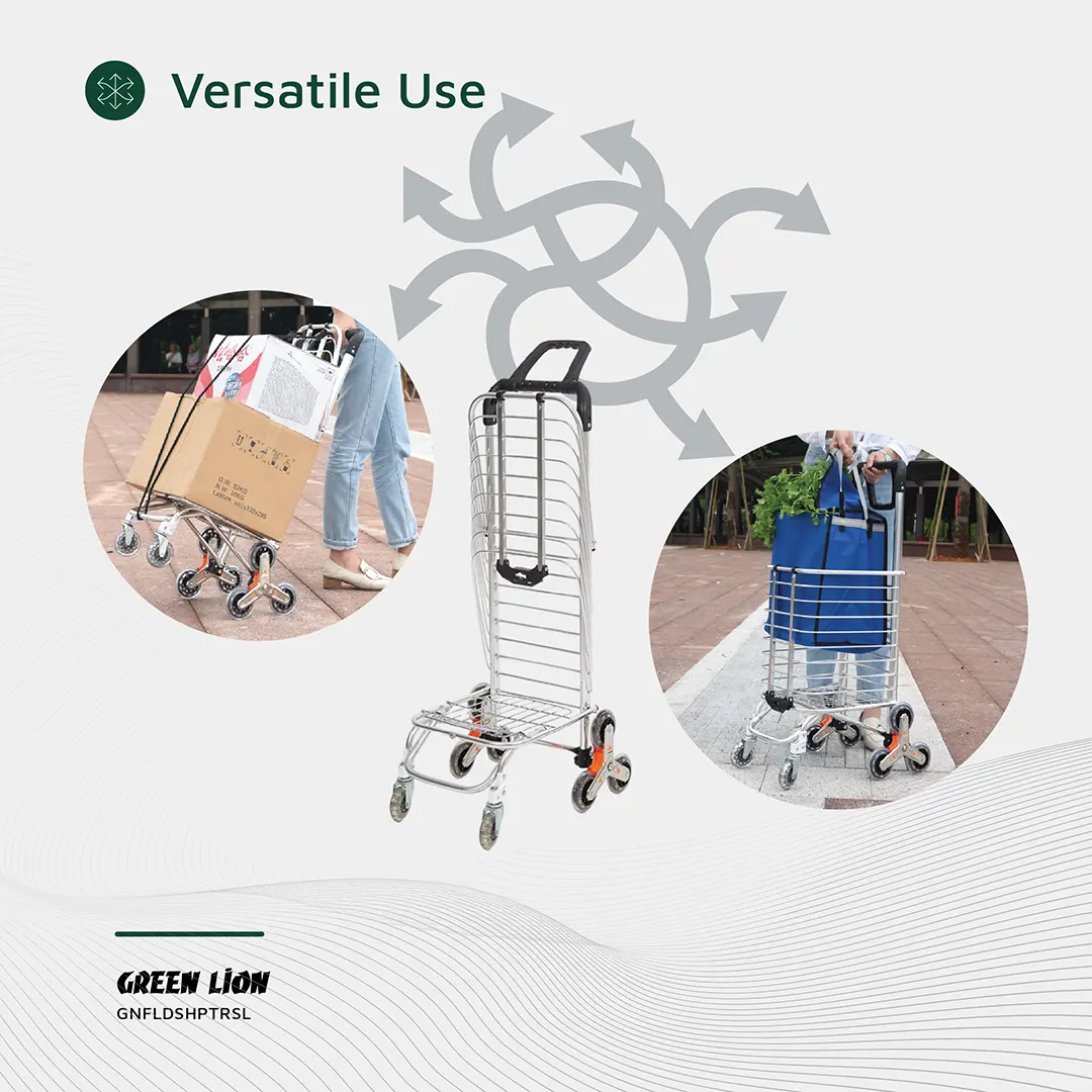 Green Lion Foldable Shopping Trolley - 3