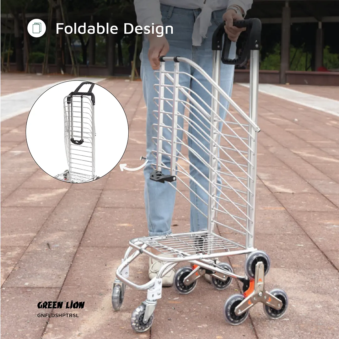 Green Lion Foldable Shopping Trolley - 4