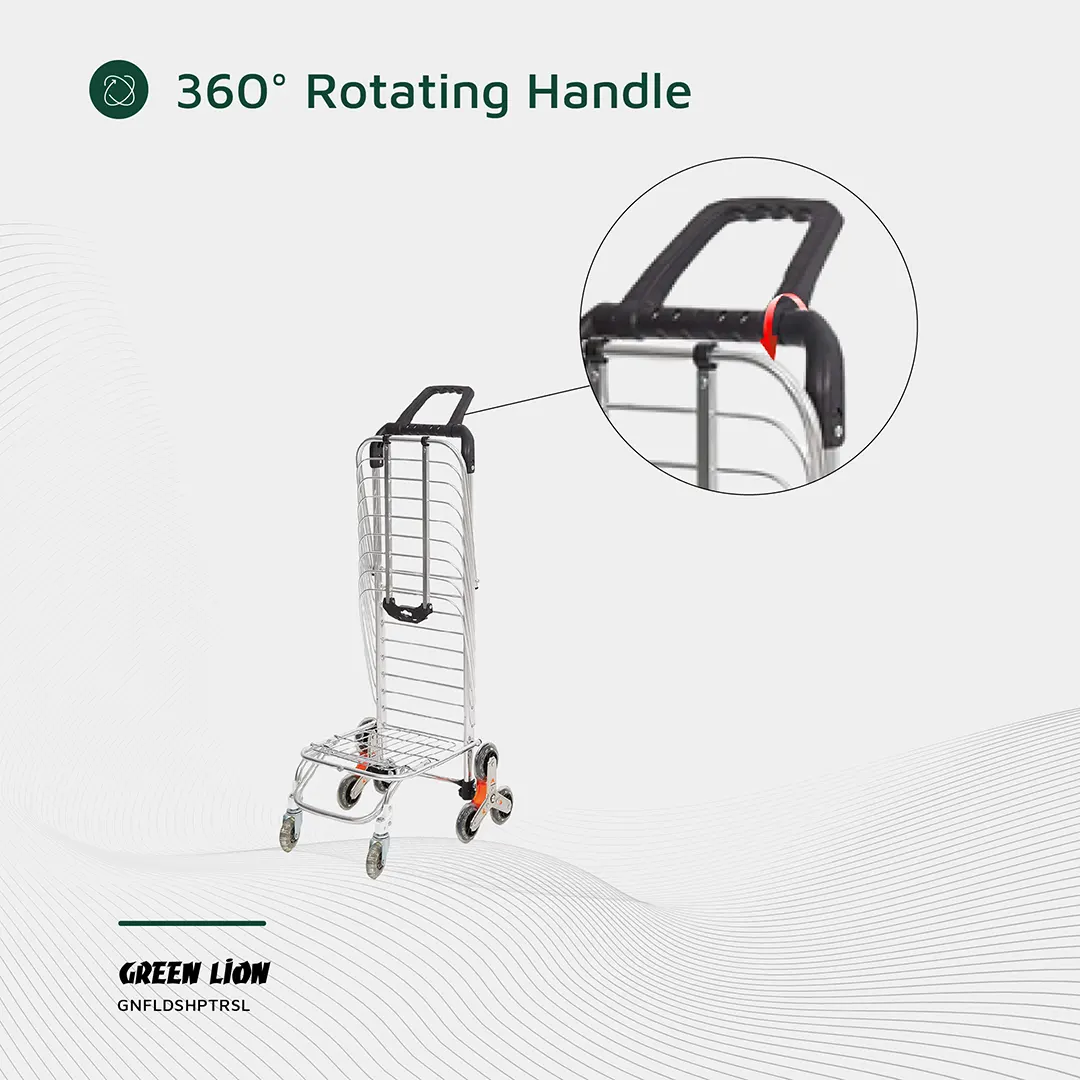 Green Lion Foldable Shopping Trolley - 5