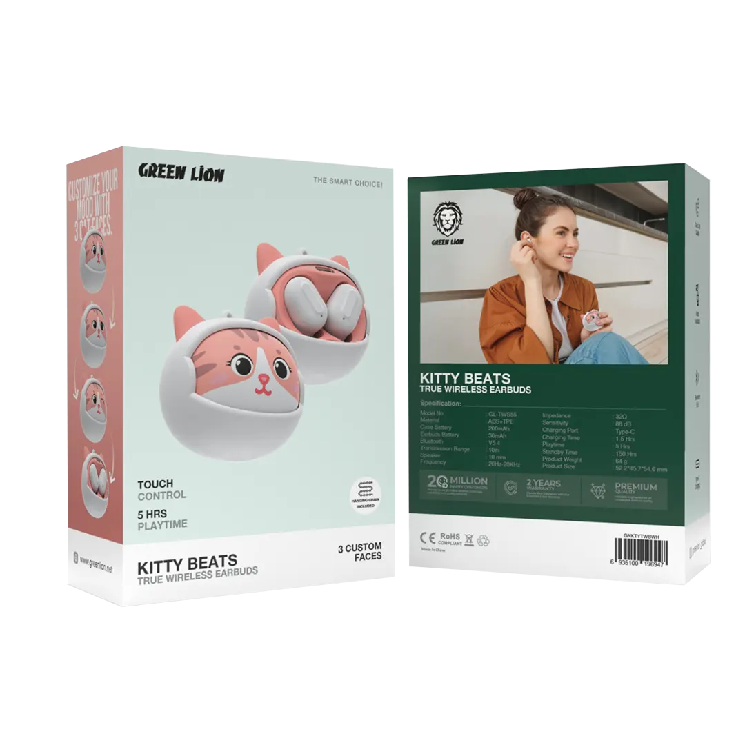 Green Lion Kitty Beats Earbuds - 2