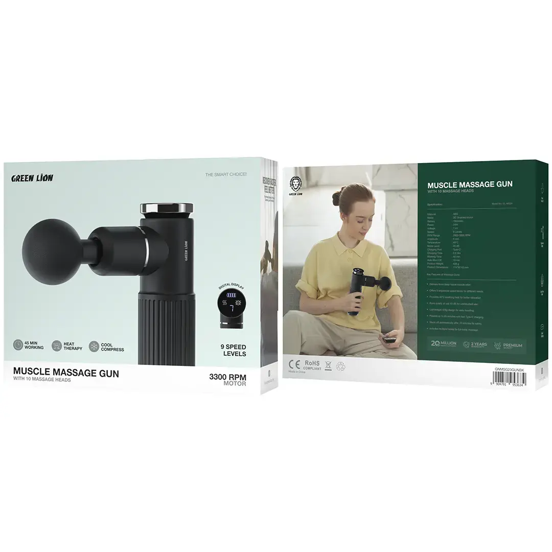 Green Lion Muscle Massage Gun 3300 RPM - 1