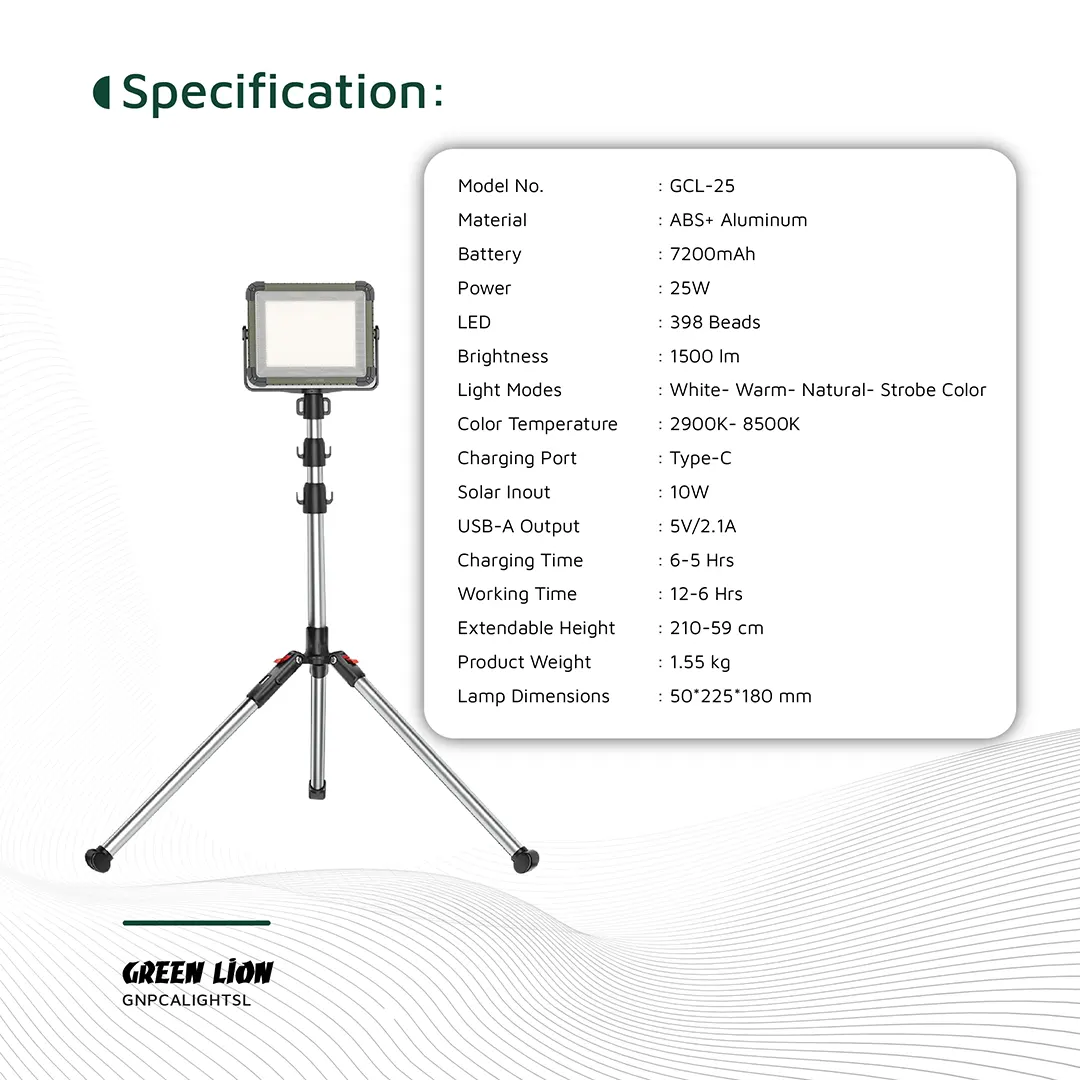 Green Lion Solar Camping Light - 5