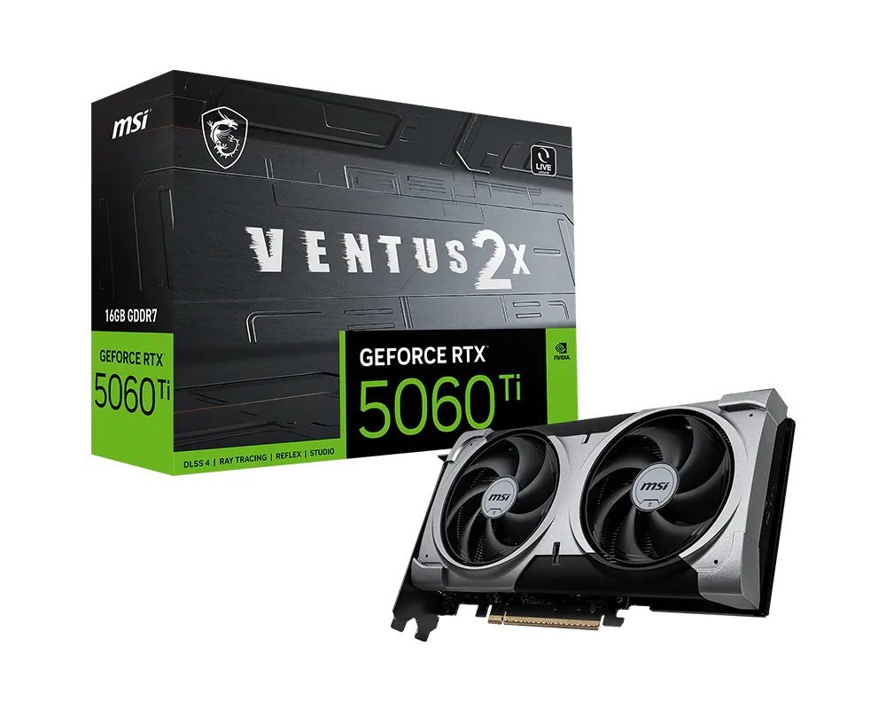 MSI GeForce RTX 5060 Ti 16G VENTUS 2X PLUS Graphics Card