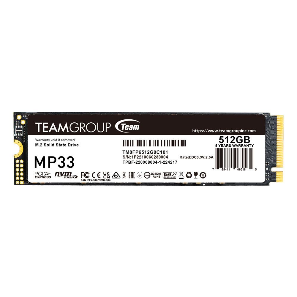 TEAMGROUP MP33 512GB M.2 PCIe NVMe SSD