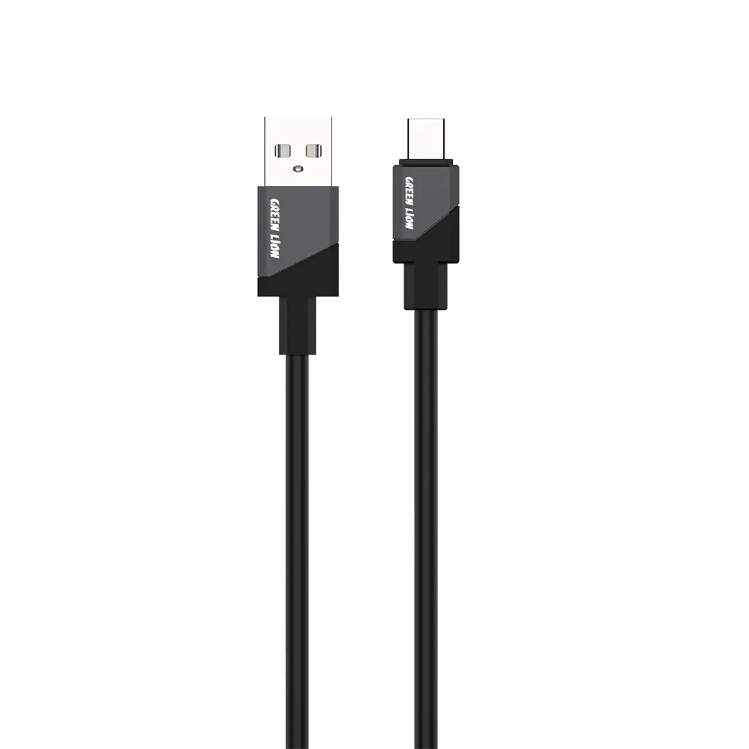 [GNSIUAUC1BK] Green Lion USB-A to USB-C Silicone Cable 1m 15W - Black