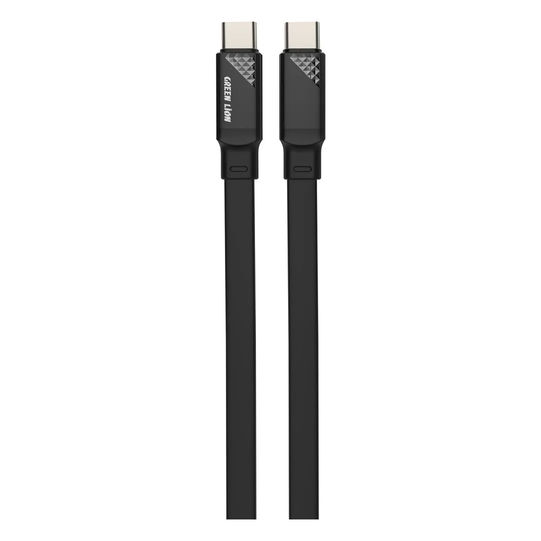 Green Lion USB-C to USB-C Silicone Cable 1m 60W - Black