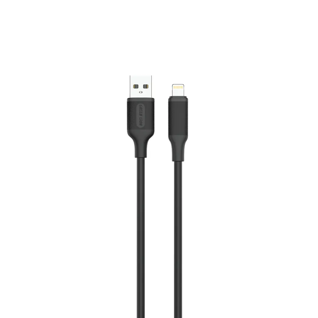 Green Lion USB-A to Lightning PVC Cable 3M - Black