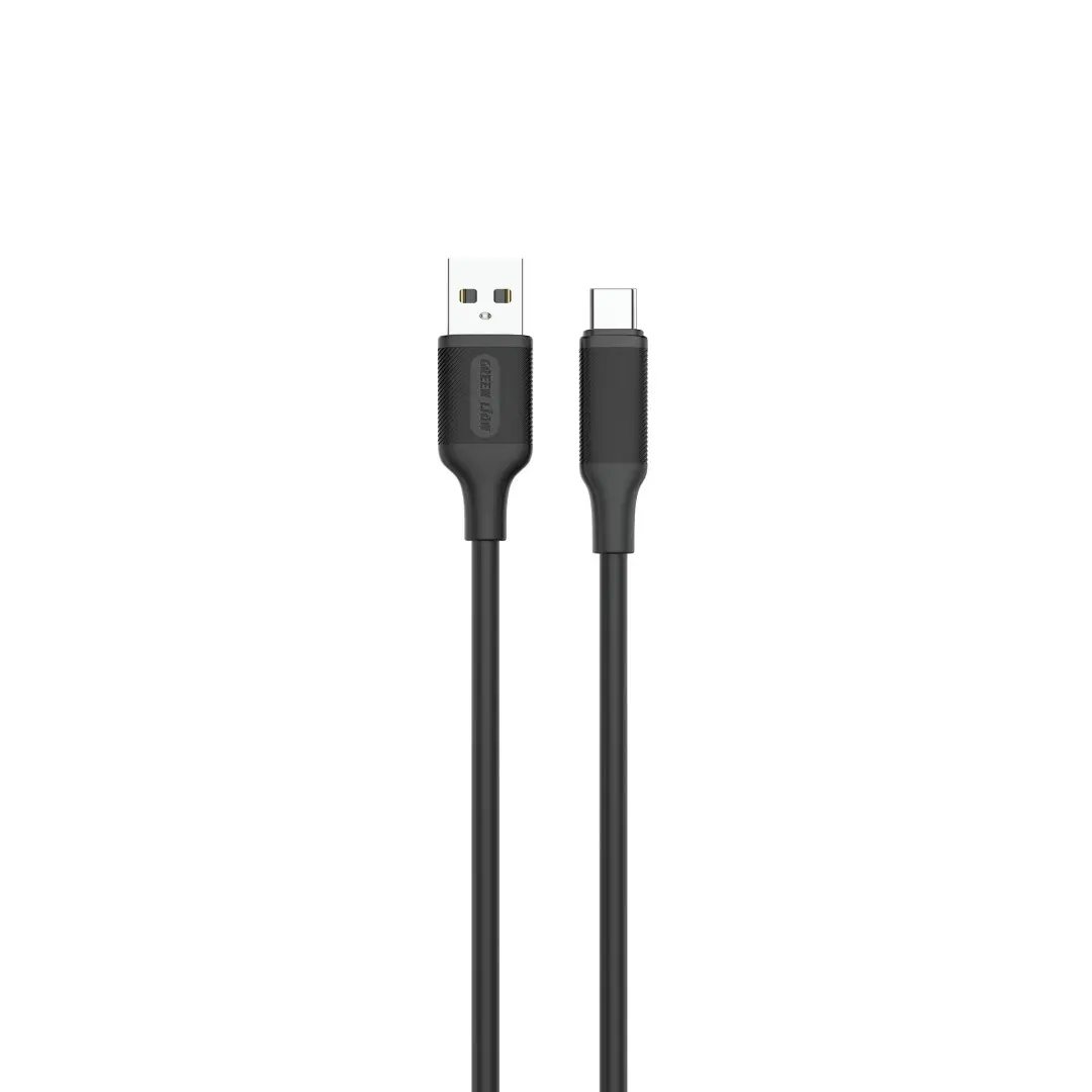 Green Lion USB-A to USB-C PVC Cable 3M - Black