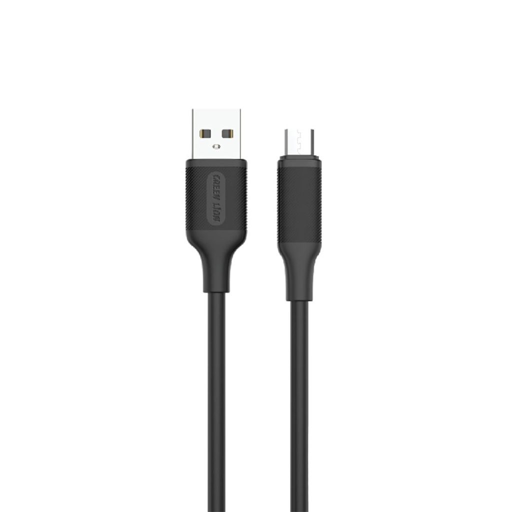Green Lion USB-A to Lightning PVC Cable 1M 2.4A - Black