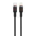 Porodo Alum. Alloy Braided Cable USB to Lightning 1.2m - Black
