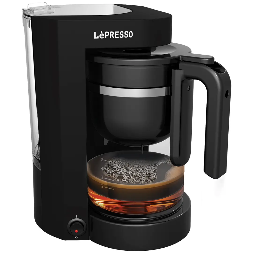 صانع قهوة وشاي Lepresso 2 في 1 سعة 750 مل - أسود