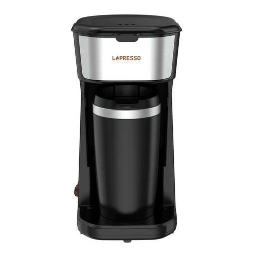 [LPCMTMBK] صانع قهوة Lepresso مع كوب سفر 450 واط - أسود