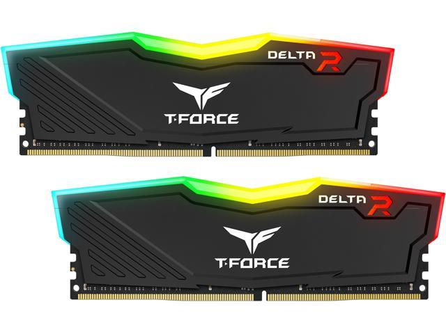 [TF3D416G3600HC18JDC01] رام TeamGroup T-Force Delta RGB DDR4 16 جيجا (2×8) 3600 ميجاهرتز - أسود