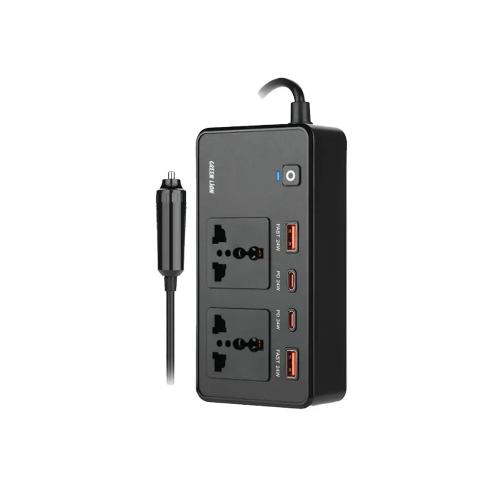 Green Lion GC-200 Car Inverter PD24W - Black