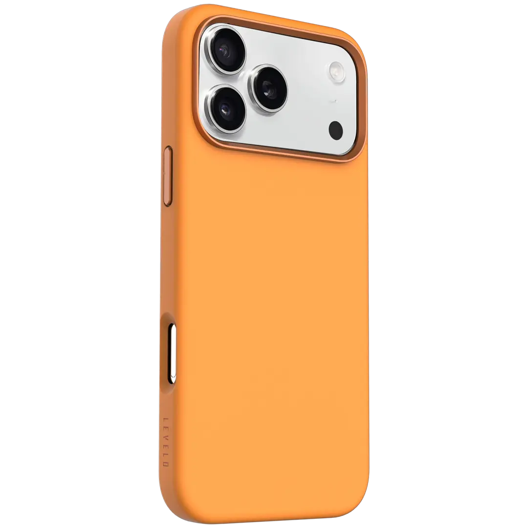 Levelo Iris MagSafe Liquid Silicone Case for iPhone 17 Pro Max - Orange