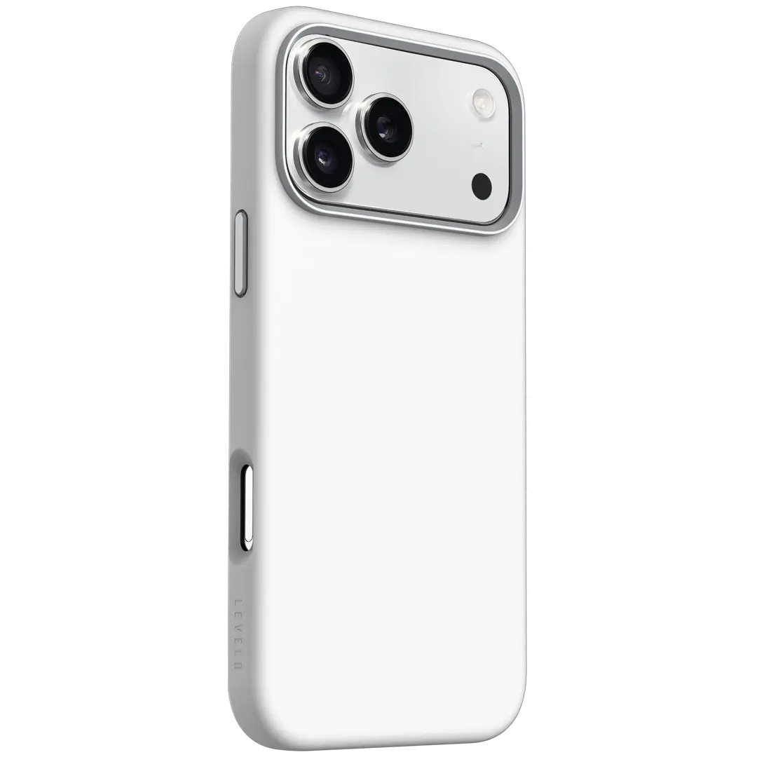 Levelo Iris MagSafe Liquid Silicone Case for iPhone 17 Pro Max - Silver
