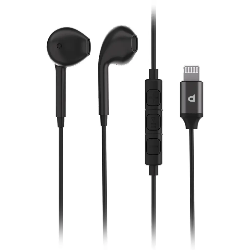 Powerology Stereo MFi Lightning Earphones 1.2M - Black
