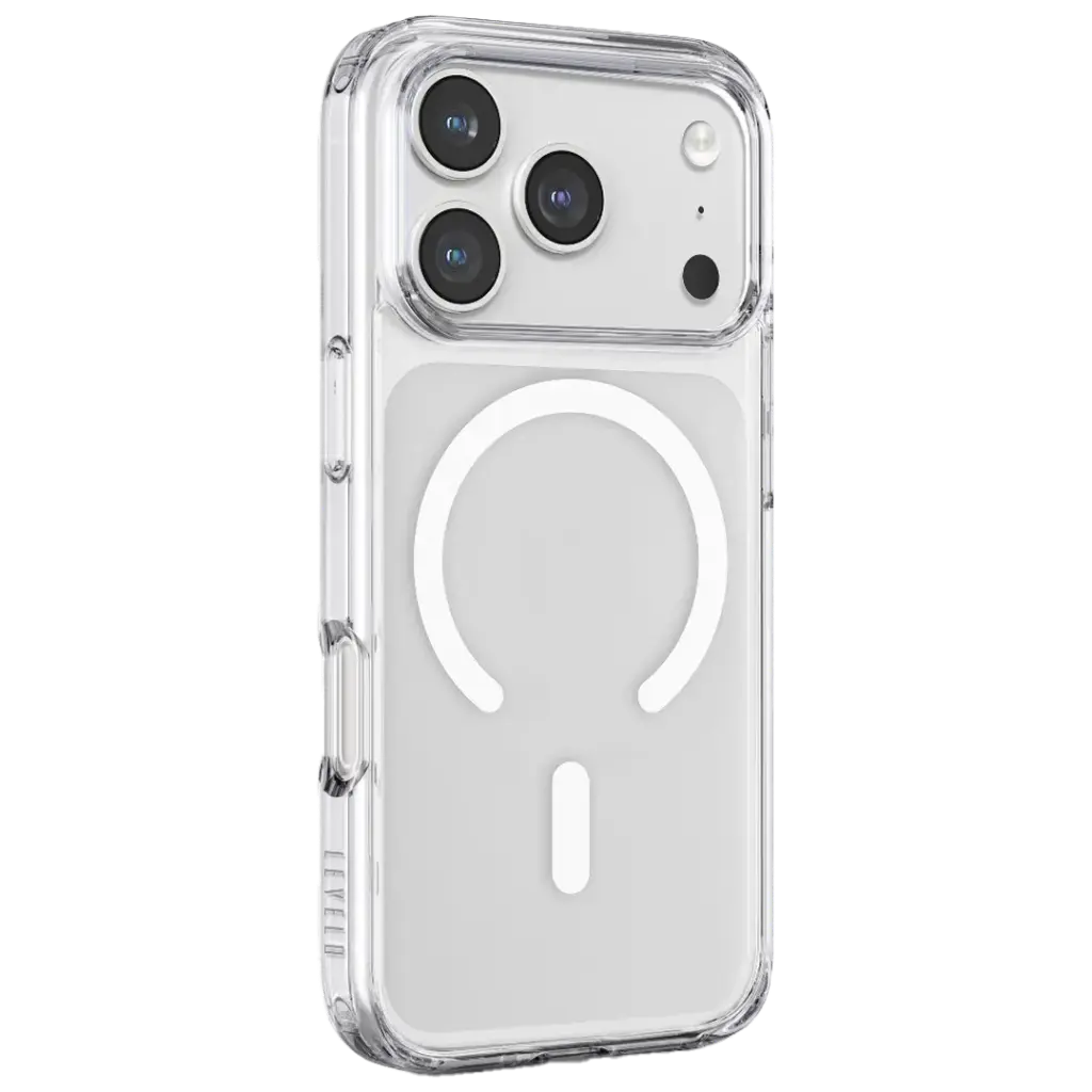 [LVLCLRMC17PTR] Levelo Clara MagSafe  TPU+PC Case For iPhone 17 Pro -  Transparent