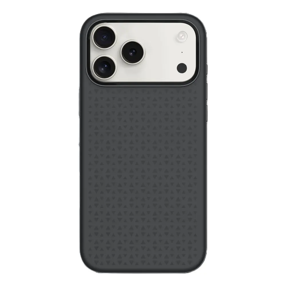 Levelo Fiora MagSafe  Liquid Silicone Case With Pattern For  iPhone 17 Pro Max - Black