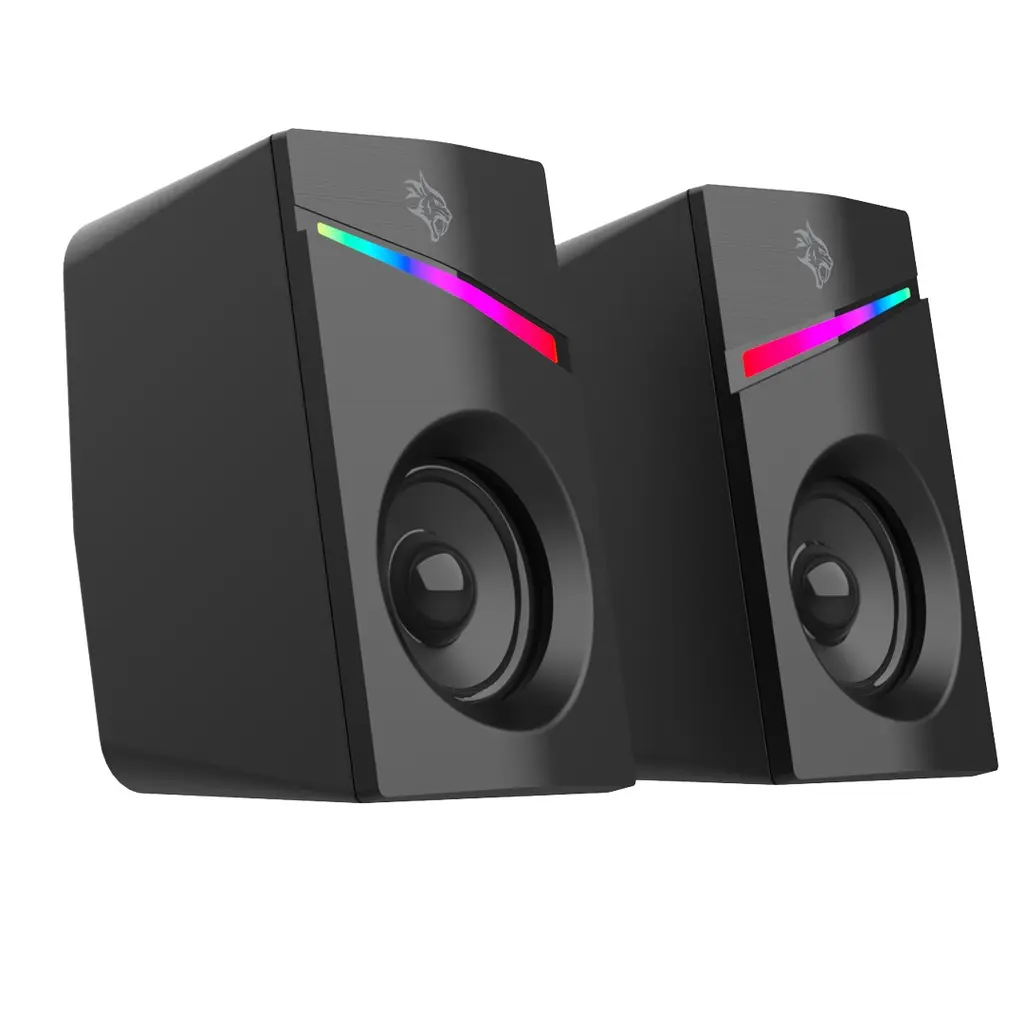 [PDX543-BK] مكبرات صوت بورودو للألعاب سلكية 1.1 متر RGB - أسود