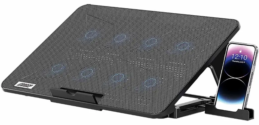 [PDXF5CPBK] Porodo Gaming Laptop  Cooling Pad With Phone Holder